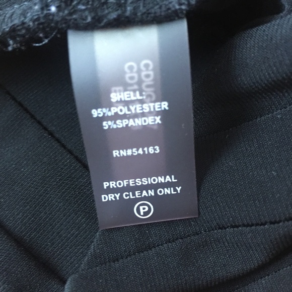 Calvin Klein Black Diagonal Body Con Dress - Picture 5 of 5